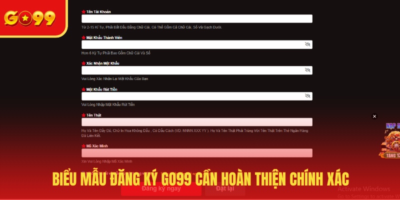 Đăng Ký GO99 - Khởi Đầu Cho Hành Trình Chinh Phục Cá Cược - FEXIN